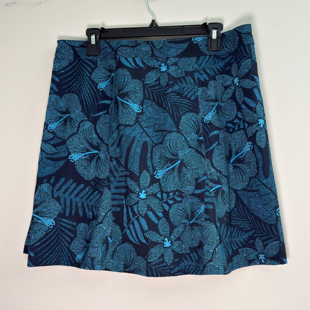 RipSkirt Hawaii Maui Moonlight Floral Wrap Skirt Blue Large Quick Dry NWT - Picture 3 of 9